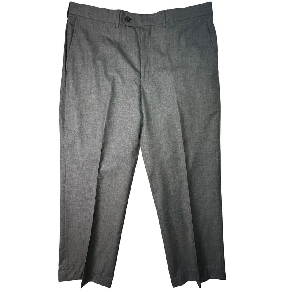 Lands‎ End Wool Dress Pants Traditional Fit Professional Office 38 Gray Preppy